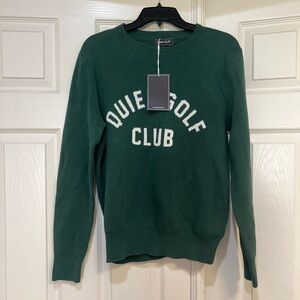 Quiet Golf  Qgc Jaquard Crewneck Forest Men's Small Sweater Golf Shirt Sporty ⛳⛳